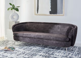 Maryssa Curved Back Sofa Charcoal Grey Fabric / Wood / Metal / Foam SFV5016B