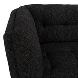Safavieh Mcneill Tufted Sofa Black / White Fabric / Wood / Metal / Foam SFV5017B