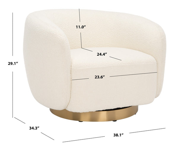 Safavieh Bernard Boucle Swivel Accent Chair SFV5018A