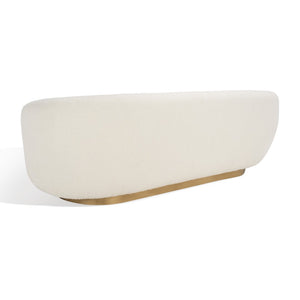 Safavieh Bernard Boucle Sofa Ivory / Gold Fabric / Wood / Metal / Foam SFV5019A
