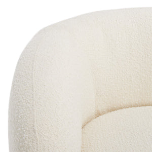 Safavieh Bernard Boucle Sofa Ivory / Gold Fabric / Wood / Metal / Foam SFV5019A