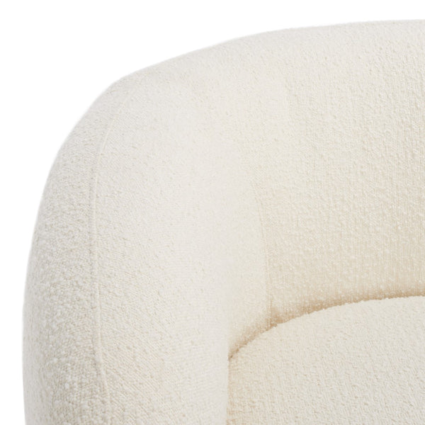 Safavieh Bernard Boucle Sofa Ivory / Gold Fabric / Wood / Metal / Foam SFV5019A