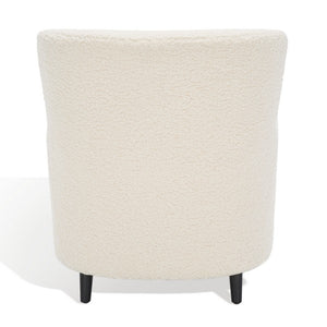 Rayanne Wingback Chair - Timeless Ivory Faux Lamb's Wool, Chic Modern Design for Any Room