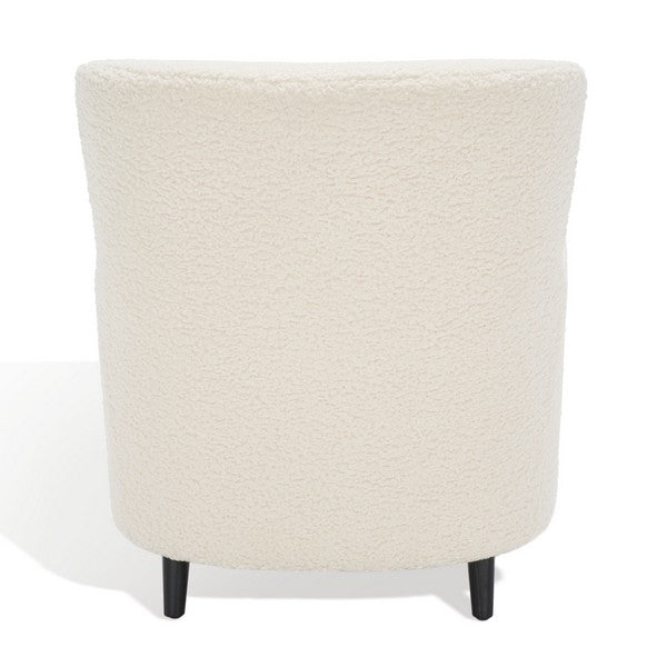 Rayanne Wingback Chair - Timeless Ivory Faux Lamb's Wool, Chic Modern Design for Any Room