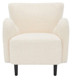 Rayanne Wingback Chair - Timeless Ivory Faux Lamb's Wool, Chic Modern Design for Any Room