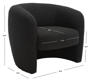 Safavieh Everly Boucle Barrel Back Accent Chair SFV5029B