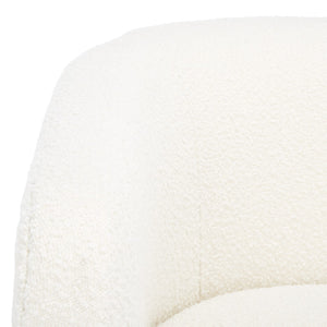 Safavieh Sammie 3 Leg Boucle Accent Chair Ivory Wood / Fabric / Foam SFV5034A