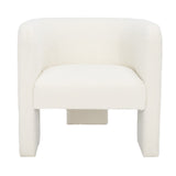 Safavieh Sammie 3 Leg Boucle Accent Chair Ivory Wood / Fabric / Foam SFV5034A