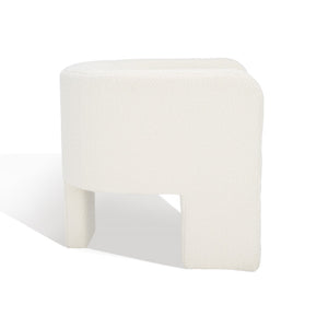 Safavieh Sammie 3 Leg Boucle Accent Chair Ivory Wood / Fabric / Foam SFV5034A