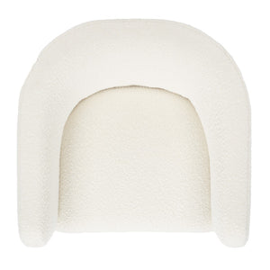 Safavieh Sammie 3 Leg Boucle Accent Chair Ivory Wood / Fabric / Foam SFV5034A