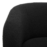 Safavieh Sammie 3 Leg Boucle Accent Chair Black Wood / Fabric / Foam SFV5034B