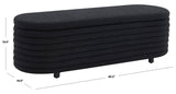 Safavieh Jaymie Boucle Storage Bench Black / Black Wood / Fabric / Foam  SFV5040C