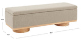 Safavieh Vianna Boucle Storage Bench Brown Wood / Fabric / Foam SFV5049D