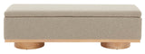 Safavieh Vianna Boucle Storage Bench Brown Wood / Fabric / Foam SFV5049D