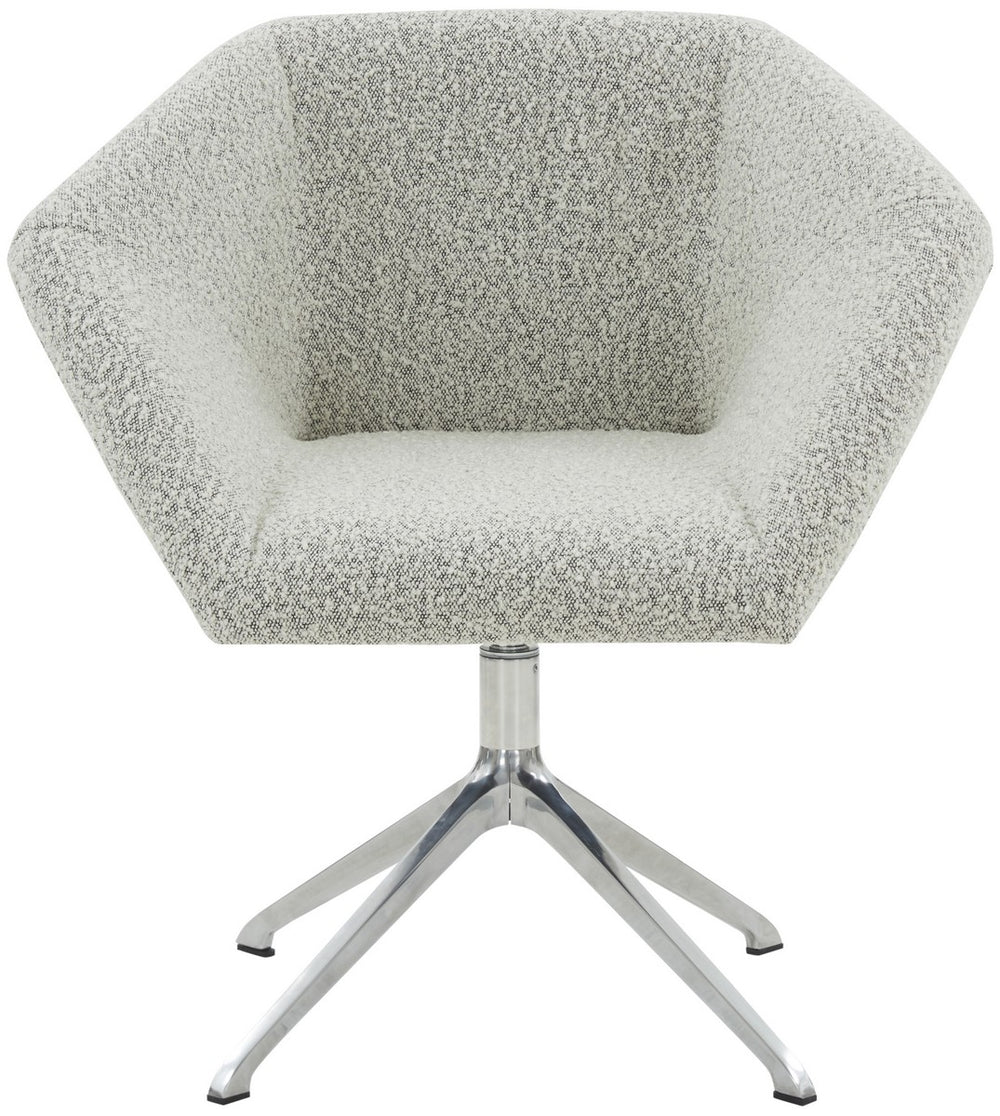 Safavieh Felix Boucle Swivel Desk Chair Black / Silver Wood / Metal / Fabric / Foam SFV5055A