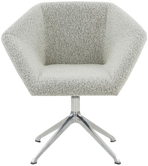 Safavieh Felix Boucle Swivel Desk Chair Black / Silver Wood / Metal / Fabric / Foam SFV5055A