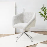 Safavieh Felix Boucle Swivel Desk Chair Black / Silver Wood / Metal / Fabric / Foam SFV5055A