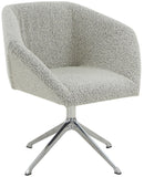 Safavieh Felix Boucle Swivel Desk Chair Black / Silver Wood / Metal / Fabric / Foam SFV5055A