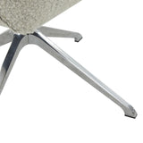 Safavieh Felix Boucle Swivel Desk Chair Light Grey / Silver Wood / Metal / Fabric / Foam SFV5055B