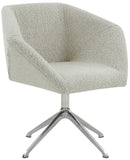 Safavieh Felix Boucle Swivel Desk Chair Light Grey / Silver Wood / Metal / Fabric / Foam SFV5055B