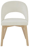 Safavieh Rowland Linen Dining Chair Ivory / Natural  Wood / Fabric / Foam SFV5058A