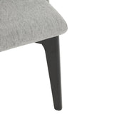 Safavieh Rowland Linen Dining Chair Grey / Black Wood / Fabric / Foam SFV5058B