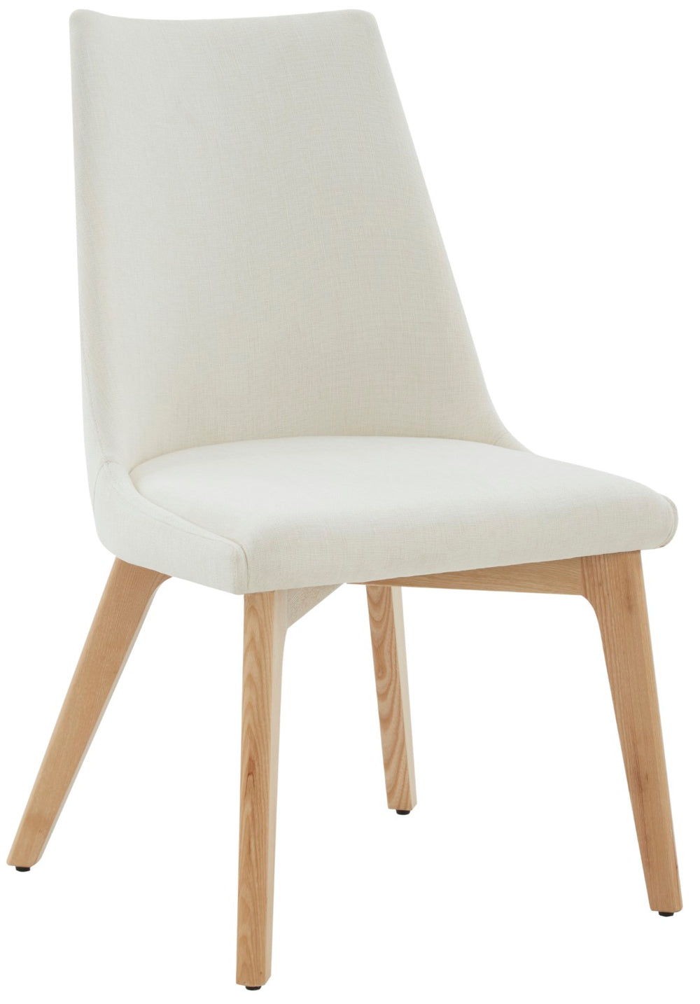 Safavieh Sandralynn Linen Dining Chair Ivory / Natural  Wood / Fabric / Foam SFV5059A