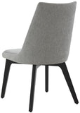 Safavieh Sandralynn Linen Dining Chair Grey / Black Wood / Fabric / Foam SFV5059B