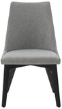 Safavieh Sandralynn Linen Dining Chair Grey / Black Wood / Fabric / Foam SFV5059B