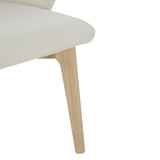 Safavieh Wynonna Linen Dining Chair Ivory / Natural  Wood / Fabric / Foam SFV5060A