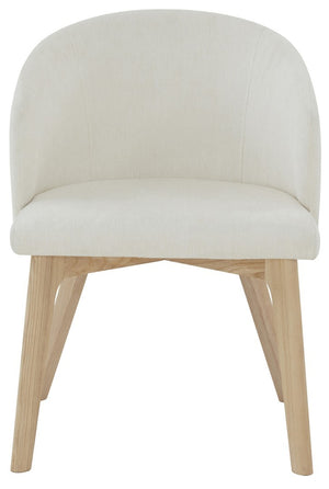 Safavieh Wynonna Linen Dining Chair Ivory / Natural  Wood / Fabric / Foam SFV5060A