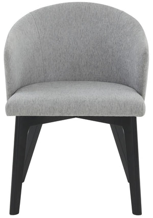 Safavieh Wynonna Linen Dining Chair Grey / Black Wood / Fabric / Foam SFV5060B