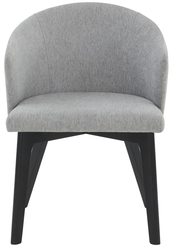 Safavieh Wynonna Linen Dining Chair Grey / Black Wood / Fabric / Foam SFV5060B