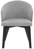 Safavieh Wynonna Linen Dining Chair Grey / Black Wood / Fabric / Foam SFV5060B