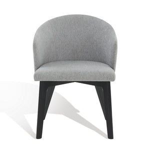 Safavieh Wynonna Linen Dining Chair Grey / Black Wood / Fabric / Foam SFV5060B
