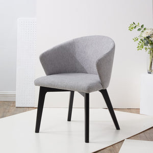Safavieh Wynonna Linen Dining Chair Grey / Black Wood / Fabric / Foam SFV5060B