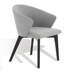 Safavieh Wynonna Linen Dining Chair Grey / Black Wood / Fabric / Foam SFV5060B