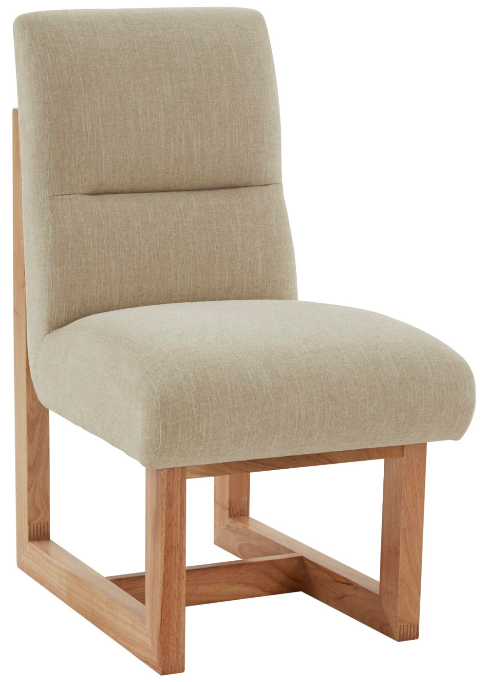 Safavieh Fayette Wood Frame Dining Chair Beige / Light Brown Wood / Fabric / Foam SFV5064A