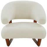 Jasmina Boucle And Wooden Legs Accent Chair