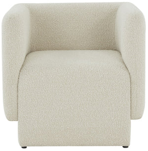 Safavieh Nene Boucle Barrel Back Chair Cream Wood / Fabric / Foam SFV5073A