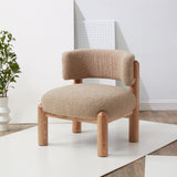 Safavieh Rosabryna Faux Shearling Accent Chair Light Brown / Natural Wood / Fabric / Foam SFV5074B