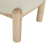 Safavieh Rosabryna Boucle Accent Chair Cream / Natural Wood / Fabric / Foam SFV5074C