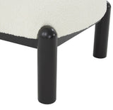 Safavieh Rosabryna Boucle Accent Chair Ivory / Black Wood / Fabric / Foam SFV5074D