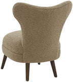 Safavieh Brandietta Faux Shearling Accent Chair Light Brown / Walnut Wood / Fabric / Foam SFV5076A