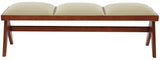 Rosselli Vegan Leather And Wood Bench