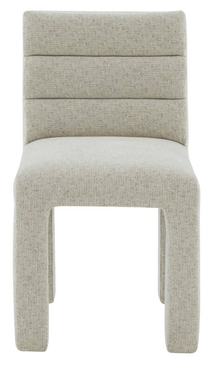 Safavieh Pietro Channel Tufted Dining Chair Taupe SFV5081A
