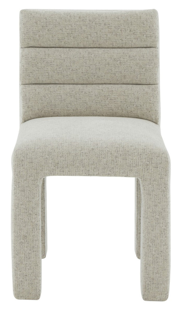 Safavieh Pietro Channel Tufted Dining Chair Taupe SFV5081A