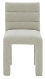 Safavieh Pietro Channel Tufted Dining Chair Taupe SFV5081A