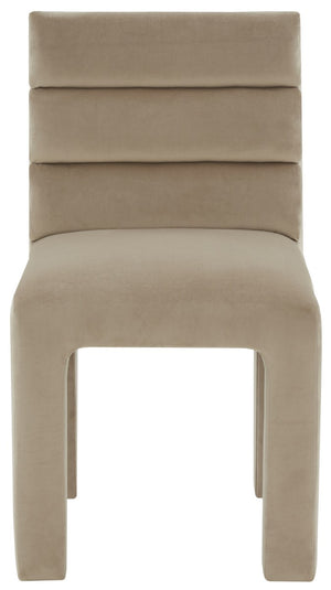 Safavieh Pietro Channel Tufted Dining Chair Light Brown SFV5081C
