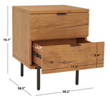 Safavieh Elizabella 2 Drawer Wood Nightstand SFV5300A